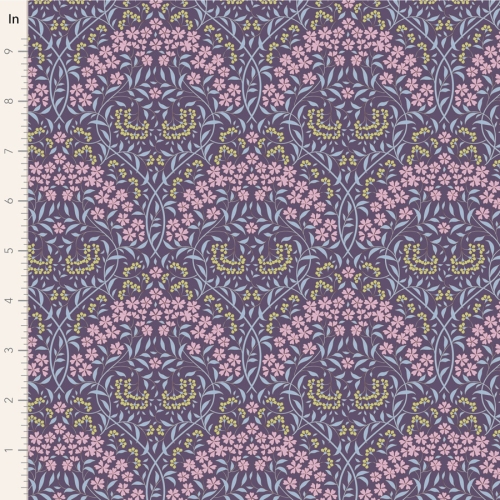 Tilda Patchwork Stoff Baumwolle - Sanctuary - Larissa Eggplant